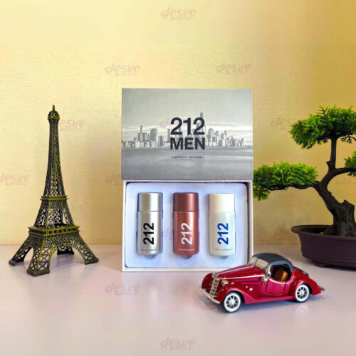 Carolina Herrera 212 Mens 3 in 1 Perfume Gift Set (3 × 30ml)