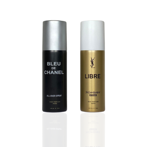 Pack Of Two Body Spray (Bleu de Chanel, YSL Libre Intense)