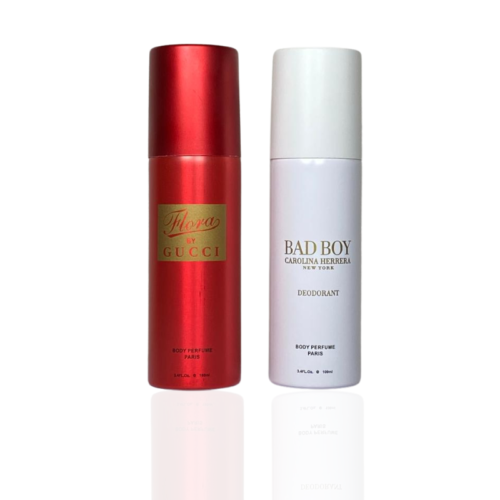 Pack Of Two Body Spray (Gucci Flora, Bad Boy)
