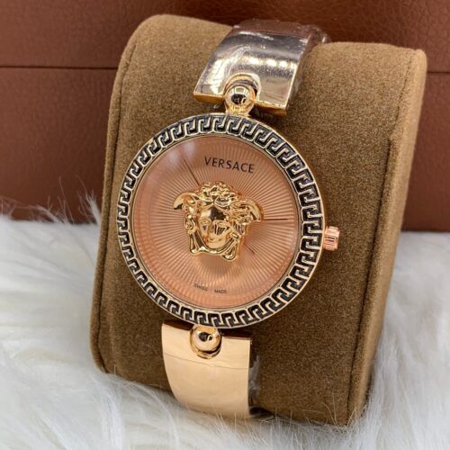 Versace Ladies Watch Rose Golden Chain Rose Gold Dial
