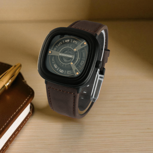 Seven Friday Dark Brown Black Dial