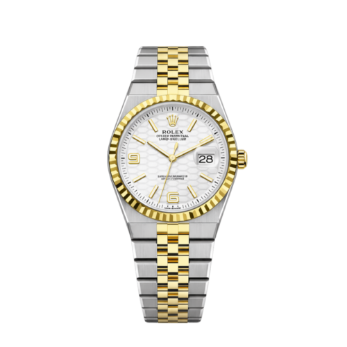 Rolex Land Dweller Dual Tone Golden Bezel White Dial